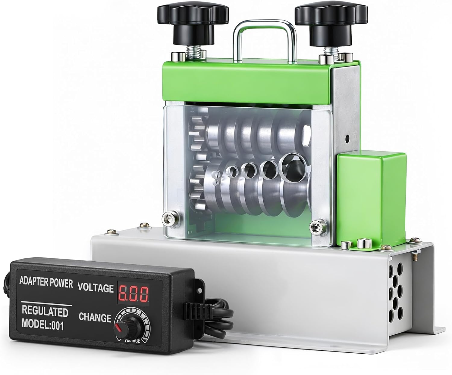 Electric Wire Stripping Machine, 0.06''-0.67'' Automatic Wire Stripper Machine with 6 Channels 5 Blades, Electric Cable Stripper Machine with 35 W All-Copper Motor for Leftover Cable Recycle