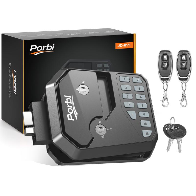 Porbi Full Metal RV Keyless Entry Door Lock with Password & Remote
